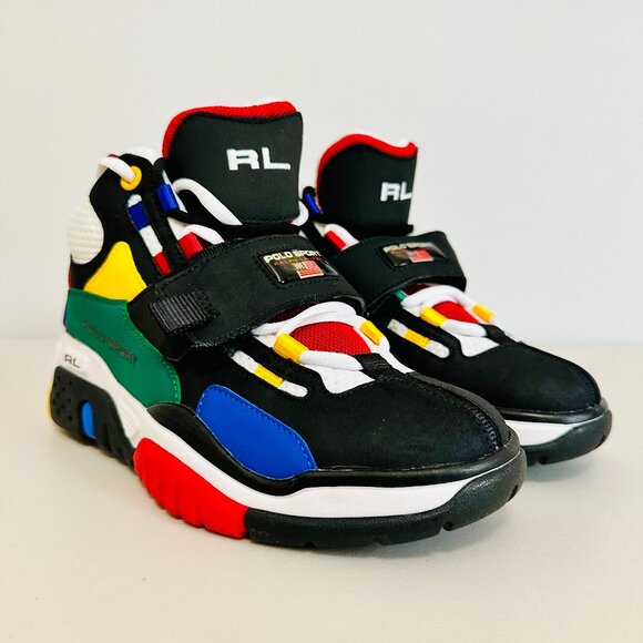 NEW POLO SPORT RALPH LAUREN MULTICOLOR COLORBLOCKSNEAKERS RF103338/PS 100 BOYS